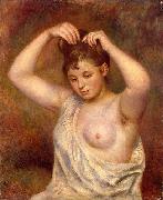 Woman Arranging her Hair, Pierre Auguste Renoir